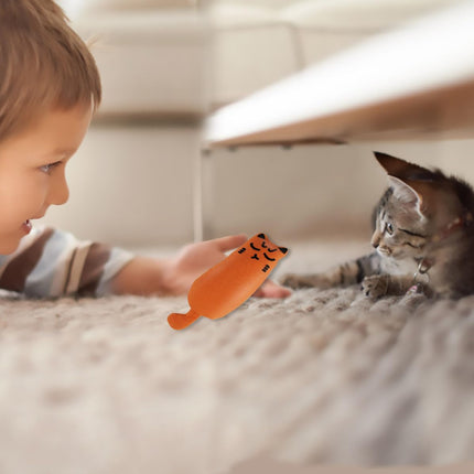 Soft Indoor Cat Toys Self Play Interactive Pillows Catnip Filled 5PCS Plush Kitten Teething Set Cute Kitty Chew Bite Resistant Cartoon Mouse Pet Supplies Gifts.