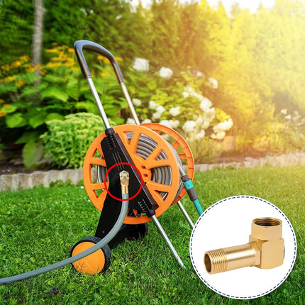 Garden Hose Adapter, Brass Replacement Part Swivel, Hose Reel Parts Fittings.
