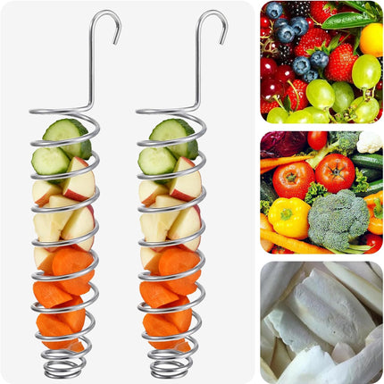 2 Pack Millet Spray Holder for Parrots, Parakeet Treat Sticks Feeder, Natural Millet Treats Stiks Bars for Birds, Includes Cuttlebone and Calcium Block for Healthy Chewing and Play, Silver.