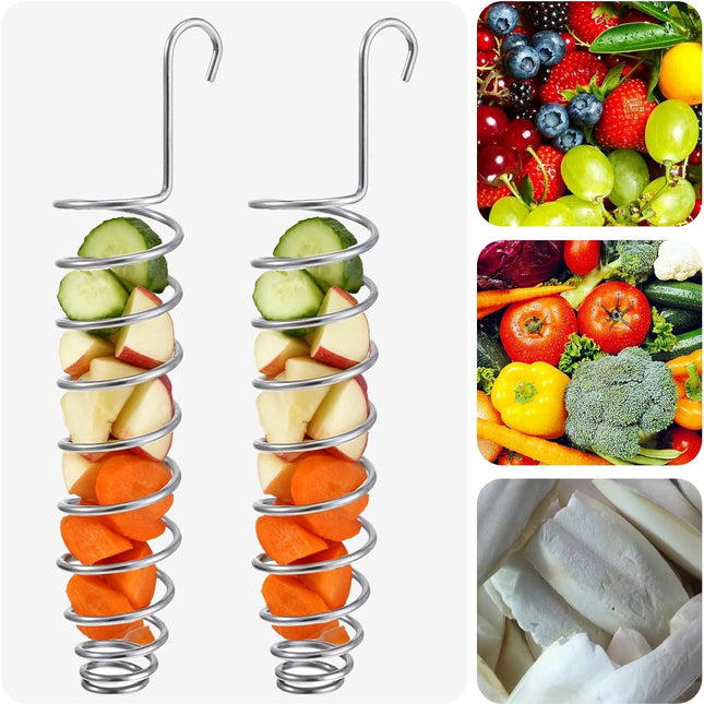 2 Pack Millet Spray Holder for Parrots, Parakeet Treat Sticks Feeder, Natural Millet Treats Stiks Bars for Birds, Includes Cuttlebone and Calcium Block for Healthy Chewing and Play, Silver.