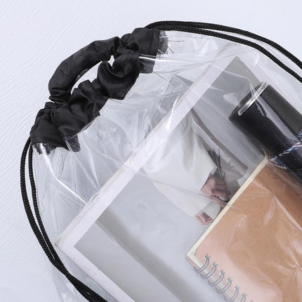 2 Pcs Clear Backpack for Stadium Events, Waterproof PVC Drawstring See Through Bag for Men and Women, Ideal for Gym Stadium Events Concert Colleges Work Festivals Travel Shopping (17x13 Inch).