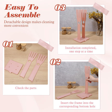 2 Pcs Kitchen Glove Holder, Kitchen Glove Stand Holder Plastic Glover Drying Dryer Rack.