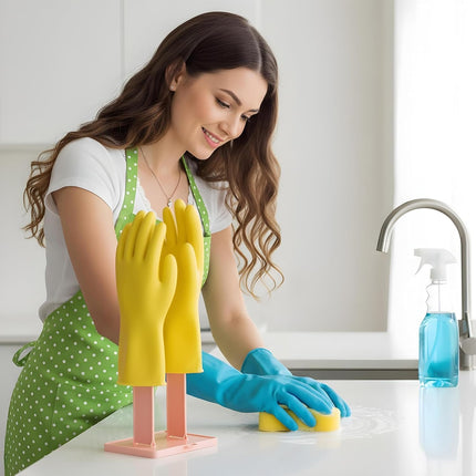 2 Pcs Kitchen Glove Holder, Kitchen Glove Stand Holder Plastic Glover Drying Dryer Rack.