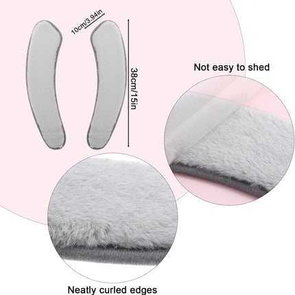2 PCS Thick and Elastic Toilet Seat Cushion Cover, Washable Soft Padded Toilet Seat Elongated, Easy Install with Double-Sided Hook and Loop Fastener, Seats Mat Cushions for Elderly, Seniors (Gray).