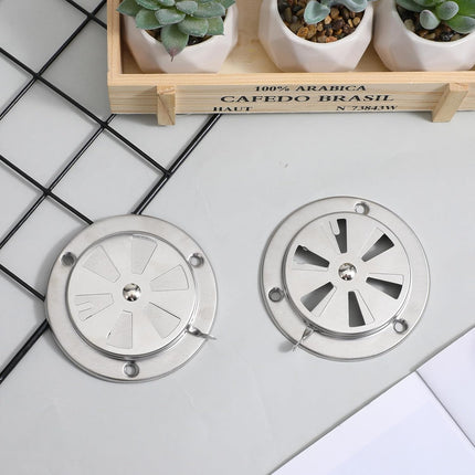 2 PCS BBQ Grill Smoker Air Vent Set, Adjustable Stainless Steel Grill Vent Damper for Controlling Airflow, BBQ Smoker Grilling Exhaust Smokers Replacement Parts for Grills, Stove and Smokers (95mm).