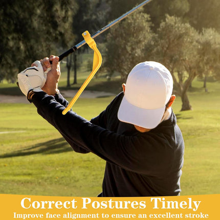 Xindojuz Golf Swing Training Aid, Golf Training Wrist Hinge Swing Correcting Trainer Tool, Stock Shot Setter Golfs Club Practice Equipment Arm Elbow Posture Teaching Accessory for Golfers Beginners.