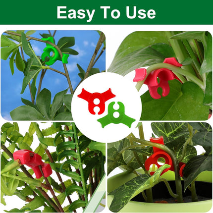 60Pcs Plant Training Clips, Reusable 90 Degrees Bud Trainer Lst Clips for Low Stress Training Plant Stem Support Bud Bender for Tomatoes Cucumbers Climbing Plants in Indoor Outdoor Gardens (Red Green).