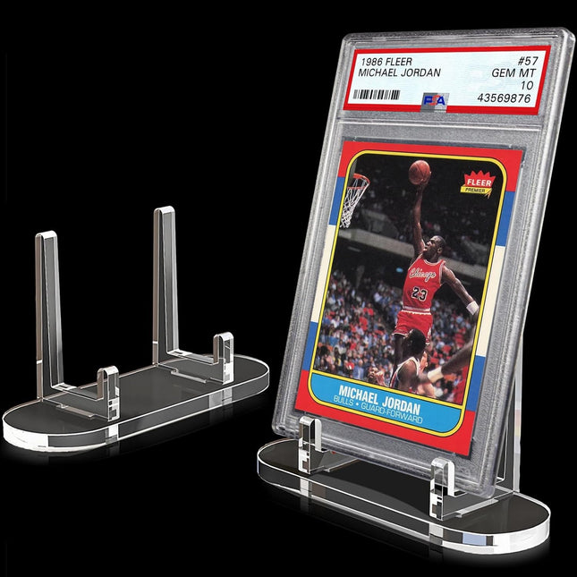 tutata Acrylic Trading Card Display Stand, 10 Pack Clear Card Stands, Card Stands for Sports Cards, Sports Card Holder, PSA Graded Card Display.