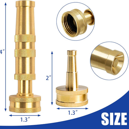 Garden Hose Adapter + Nozzle Twist and Nozzle Jet.