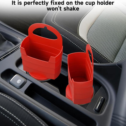 French Fry Holder and Dip Sauce Holder Set for Car, Mini Sauce Holder for On-The-Go Snacking, Idea for Men and Women Stocking Stuffer, for Holiday Present (Red).