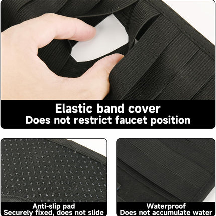 Faucet Mat for Bathroom Sink - Easy to Clean, Anti-Slip Splash Guard with Fast Drying Properties - Protective Sink Tray Ideal for Stone Sinks in Bathroom & Kitchen.