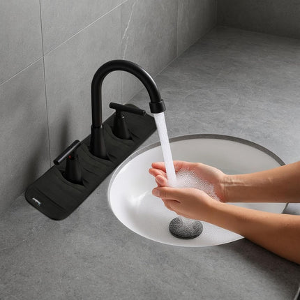 Faucet Mat for Bathroom Sink - Easy to Clean, Anti-Slip Splash Guard with Fast Drying Properties - Protective Sink Tray Ideal for Stone Sinks in Bathroom & Kitchen.