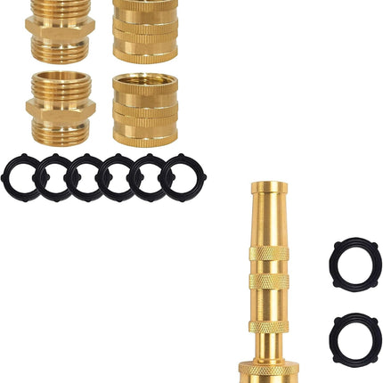 Garden Hose Adapter + 4" Twist Hose Nozzle.