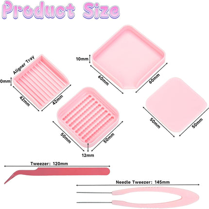 Homakover 2.6mm Fuse Bead Picking Tray Kit – Beads Craft Tool Set with Pickup Tray, Storage Box, Stainless Steel Tweezer(Random Color), Aligner Trays & Needle Tweezer for Arts & Crafts Projects.