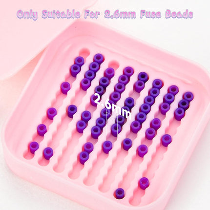 Homakover 2.6mm Fuse Bead Picking Tray Kit – Beads Craft Tool Set with Pickup Tray, Storage Box, Stainless Steel Tweezer(Random Color), Aligner Trays & Needle Tweezer for Arts & Crafts Projects.