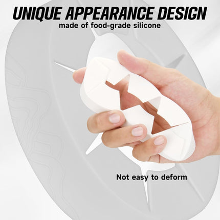 Silicone Ring for 30 & 40 oz Stainless Steel Tumbler,Reusable Iced Coffee Cup Ring,Durable Drink Sleeve for Cold Beverages, Leak-Proof Lid for Iced Coffee,Hot Drinks (White x 2).