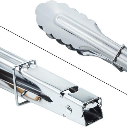Stainless Steel Serving Tongs Grilling Tongs for Cooking Camping Barbecue (12-Inch 3 Pieces).