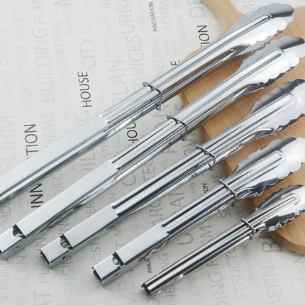 Stainless Steel Serving Tongs Grilling Tongs for Cooking Camping Barbecue (12-Inch 3 Pieces).