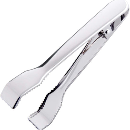 Ice Tongs for Ice Bucket 6-3/4 Inch - Premium 18/8 Stainless Steel Ice Tongs with Teeth for Ice Sugar Cubes Tea Party Coffee Bar Serving.