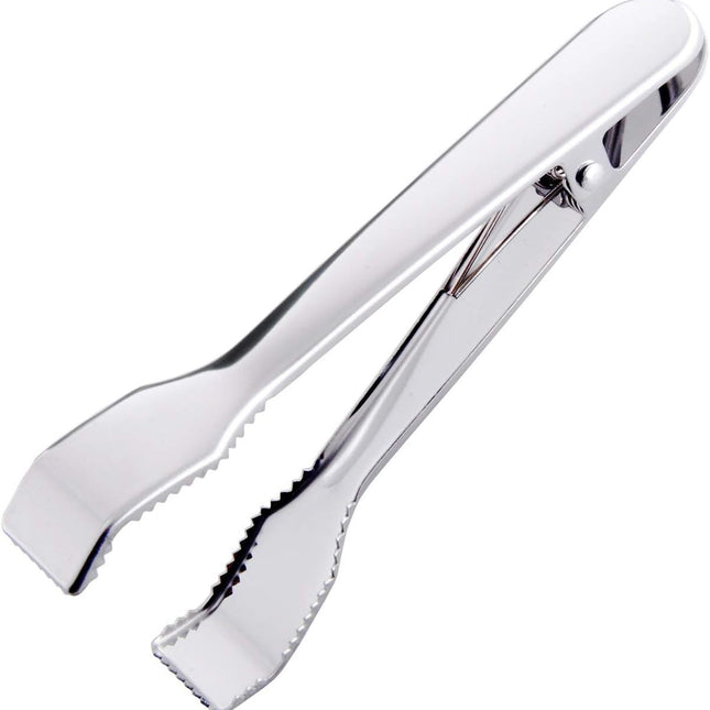 Ice Tongs for Ice Bucket 6-3/4 Inch - Premium 18/8 Stainless Steel Ice Tongs with Teeth for Ice Sugar Cubes Tea Party Coffee Bar Serving.