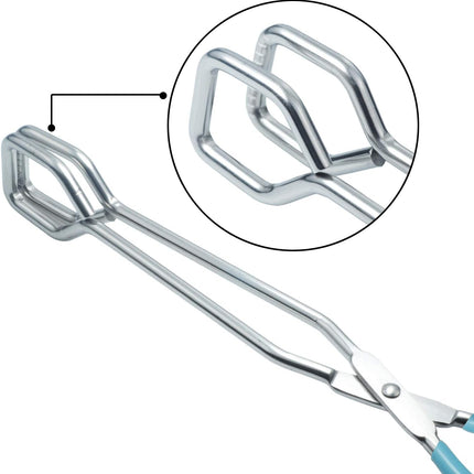 Kitchen Scissor Tongs 10-Inch with Comfort-Grip Handle Heavy Duty Stainless Steel Scissor Cooking Tongs.