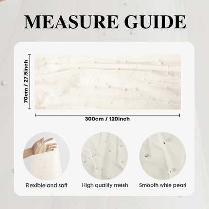 Pearl Beige Gauze Table Runner 120 Inch 10FT, Seasonal Sheer Dining Holiday Wedding Birthday Baby Shower Table Decor for Home Party.