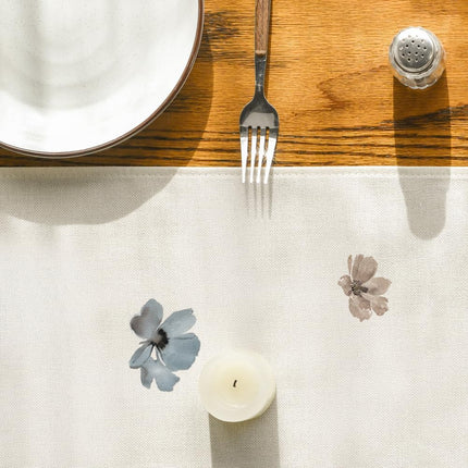 Brown Poppy Floral Leaves Spring Table Runner, Seasonal Summer Kitchen Dining Table Decoration for Home Party Decor 13x72 Inch.