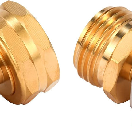 Brass Garden Hose Connector Repair Mender Kit with Stainless Clamp,Fits 1/2" Water Hose Fitting,3 Sets(1/2" Barb x 3/4" GHT).