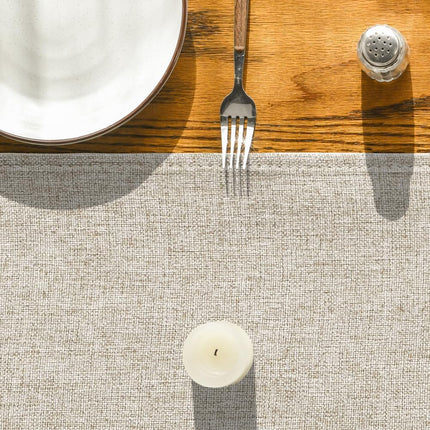 Light Brown Table Runner, Seasonal Fall Washable Kitchen Dining Table Decoration for Home Party Decor 13x72 Inch.