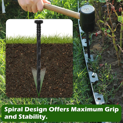 30 pcs Landscape Edging Anchoring Spikes, 6 inches Yard Lawn Paver Edging Stakes for Weed Barrier, Garden Fence, Artificial Turf.