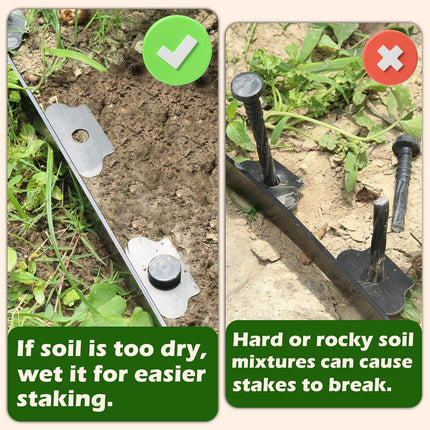 30 pcs Landscape Edging Anchoring Spikes, 6 inches Yard Lawn Paver Edging Stakes for Weed Barrier, Garden Fence, Artificial Turf.