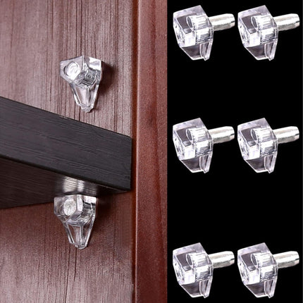 5 Millimeters Shelf Support Peg，Support Cabinet Shelf Pins，Clear Plastic Replacement Peg Cabinet Shelf Supports Pins for Kitchen Furniture Book Shelves Shelf Holder Locking Pins (20 Pieces).