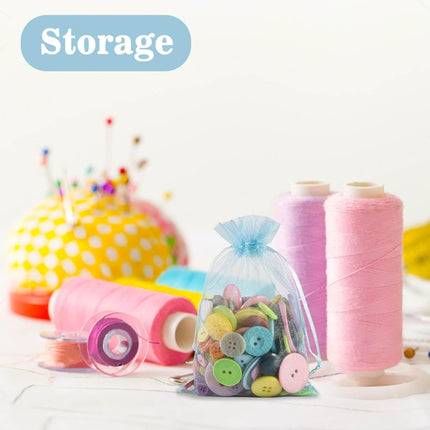 120PCS Organza Bags 4''x6'' - Muticolor Small Sachet Jewelry Gift Favor Bags Drawstring Mesh Bags Gifts Valentines Wedding Eid Mubarak Halloween Eve Christmas New Year Party Candy Fruit Wrap Bulk.