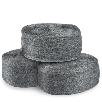 Steel Wool 0000 15oz(30ft) - 0000 Steel Wool for Glass Fine Steel Pads for Chrome or Wood Polishing Weep Hole Covers for Brick Walls Fill Fabric l Fabric Pad Mice Control.