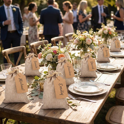 25PCS Small Burlap Gift Bags With Drawstring, 4x6 Inch Small Linen Sack Bags Jewelry Pouches for Wedding Party Favors DIY Crafts.