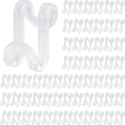 Hanger Hooks Space Saving, 60PCS Clothes Hanger Connector Hooks Closet Space Savers for Hanging Clothes, Clear.