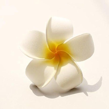 50PCS 2.7" Foam Plumeria Flower Heads, Tropical Artificial Hawaiian Frangipani for Hair Hat Wreath, DIY Crafts, Spring Wedding Decor.