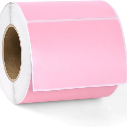 3"x2" Inch Thermal Printer Labels - Adhesive Waterproof Address and Barcode Stickers for Laser/Inkjet Printers, Ideal for Small Business Shipping&Inventory(500PCS, Pink).