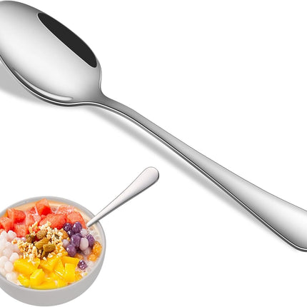 Dinner Spoon Set,8-Piece 7.3 Inch Soup Spoons,Premium Food Grade Stainless Steel Table Spoon,Durable l Tablespoon,Dishwasher Safe Silverware Spoons.