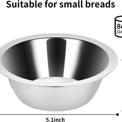 2PCS Kennel Water Bowl Hanging,Stainless Steel Puppy Bowls for Small Dog Cage,Kennel, Crate, Catio Accessories,Dog Crate Water Bowl Dish Feeder Food Holder No Spill(8oz/1cup).