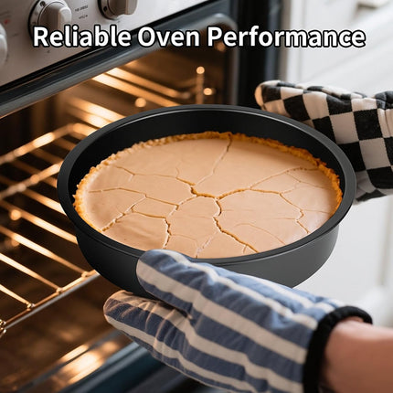 8” Round Cake Pans - 3PCS Nonstick Round Baking Cake Pan, Mold,Dish, Flan, Tin, Carbon Steel Baking Set, Essential Bakeware.