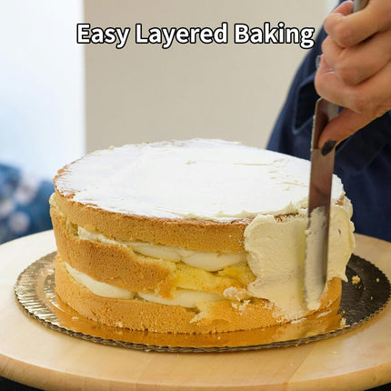 8” Round Cake Pans - 3PCS Nonstick Round Baking Cake Pan, Mold,Dish, Flan, Tin, Carbon Steel Baking Set, Essential Bakeware.