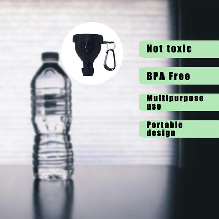 2 Pack Protein Powder Container to Go - Mini Funnel with Keychain and Keyring, Water Bottle Funnel for Shakers.