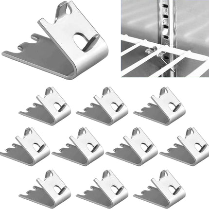 920158 Freezer Shelf Clip,Stainless Steel Shelf Clip for Refrigerator,Freezer Cooler Shelf Support,Replacement Shelf Square Buckles Clips (10).