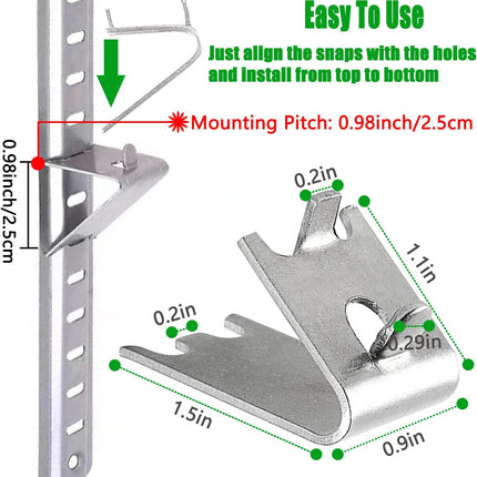 920158 Freezer Shelf Clip,Stainless Steel Shelf Clip for Refrigerator,Freezer Cooler Shelf Support,Replacement Shelf Square Buckles Clips (10).