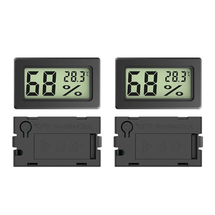 4 Pack Indoor Hygrometer Thermometer, Humidity Gauge Meter with ℃ to℉ and ON/Off Switch, Digital Temperature Monitor for Humidors Jars Cellar Reptile Incubator Closet.