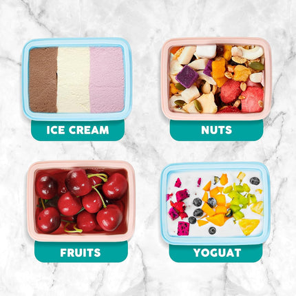Silicone Snack Containers for Kids, Leak Proof Microwavable Small Lunch Box Containers with Lids for Toddlers, 1 Cup BPA Free Freezer Molds for Soups/Baby Food Storage (13.5oz*2).