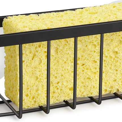 Sponge Holder for Kitchen Sink Suction,Stainless Steel Sponge Holder for Sponges, Scrubbers, Soap, Kitchen, Bathroom, Black.