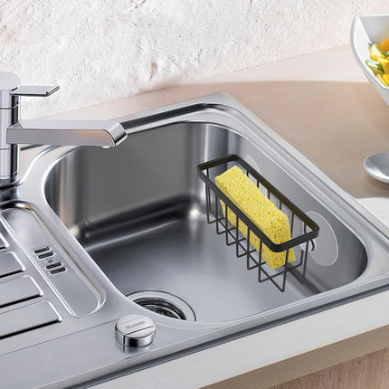 Sponge Holder for Kitchen Sink Suction,Stainless Steel Sponge Holder for Sponges, Scrubbers, Soap, Kitchen, Bathroom, Black.