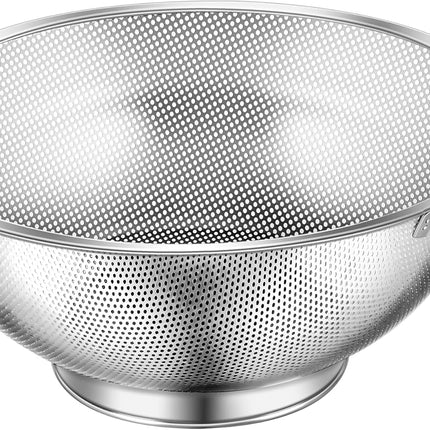 Colander Stainless Steel 3-Quart, Strainer for Kitchen Food, Dishwasher Safe.
